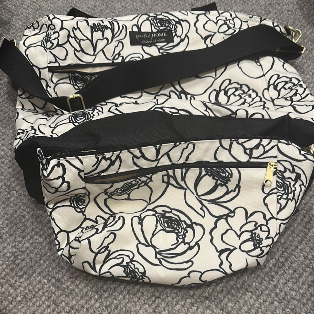 Logan+Lenora limited edition The Spoiled home weekender tote and cosmetic bag.